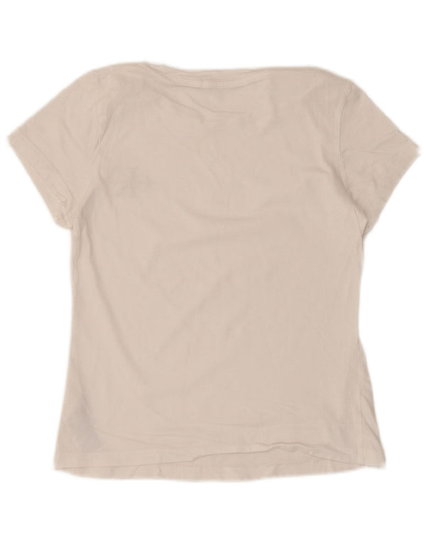 Camiseta feminina Calvin Klein Jeans com estampa gráfica, 10 algodão branco pequeno