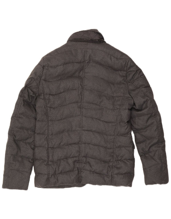 Jaqueta acolchoada masculina Gas UK 36 pequena poliamida cinza