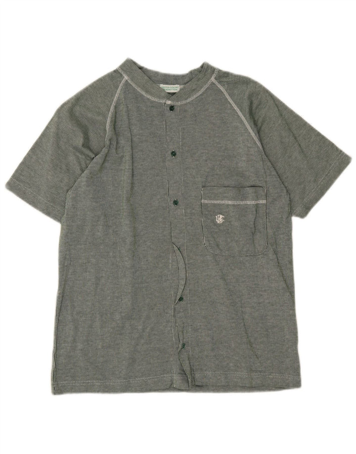 Benetton Mens Jersey Top Pequeno Risca Verde