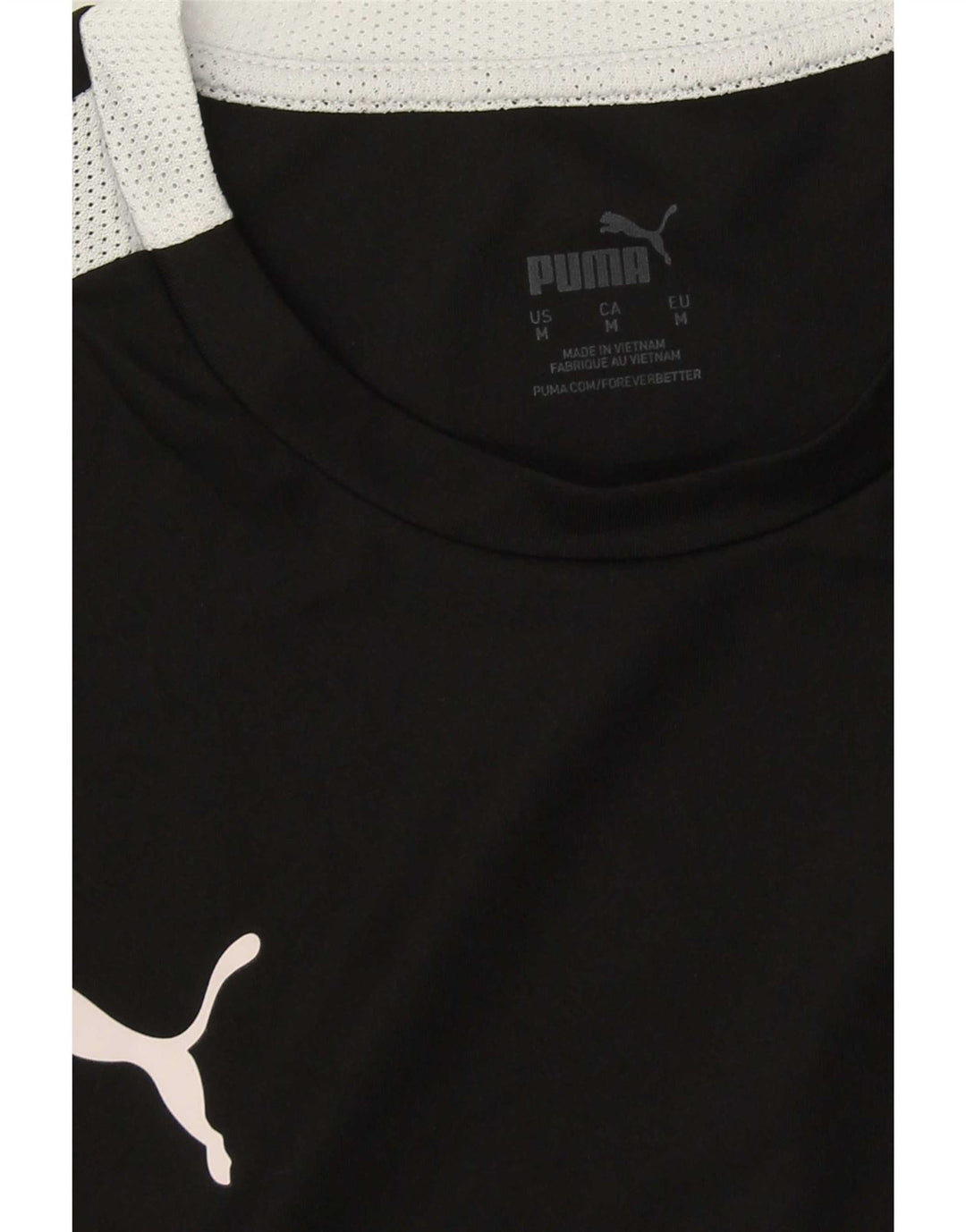 Camiseta masculina Puma Top médio preto colorblock
