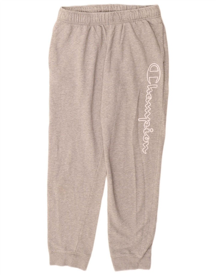Calças de treino CHAMPION Graphic Joggers grandes cinza