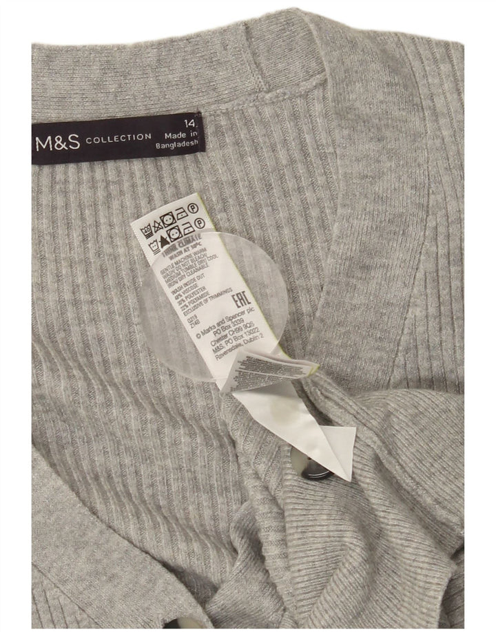 Suéter cardigã feminino MARKS & SPENCER 13-14 anos viscose cinza