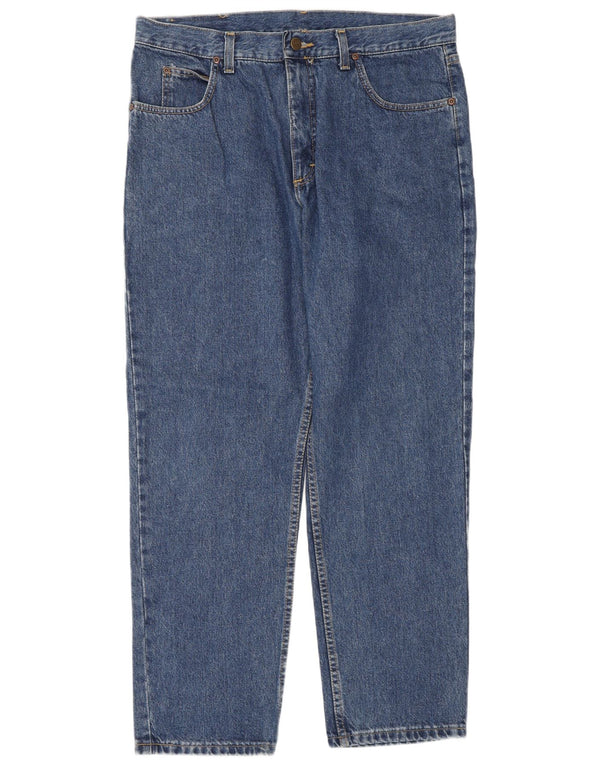 Lee Mens Straight Jeans W36 L30 Azul Algodão