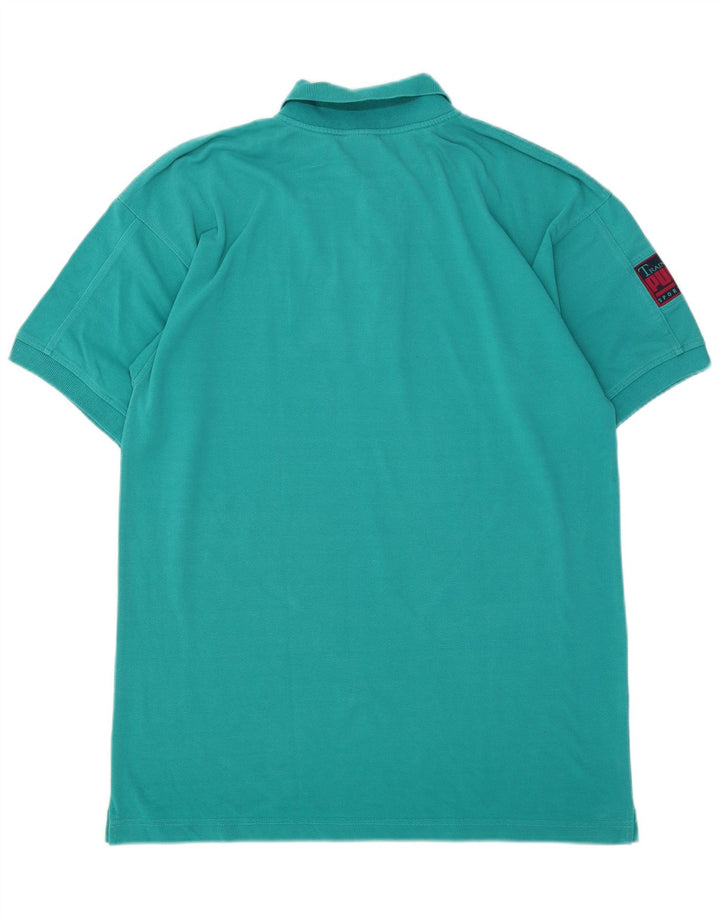 Camisa polo masculina PUMA UK 38/40 algodão turquesa médio