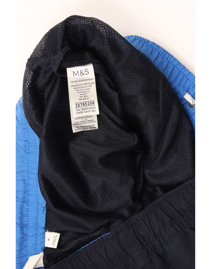 Shorts de natação masculino Marks & Spencer médio azul marinho poliéster