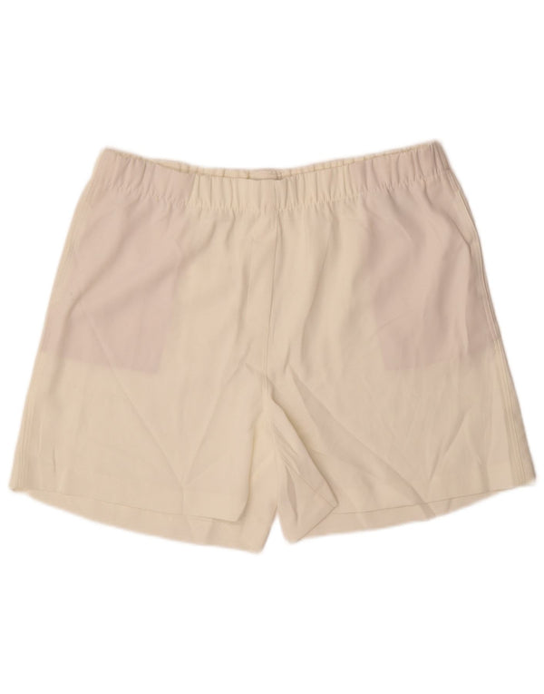 Shorts chino feminino Marks & Spencer UK 18 XL W38 poliéster branco