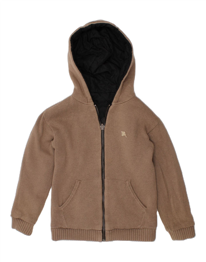 Jaqueta reversível com capuz BURBERRY para meninos 4-5 anos poliéster preto