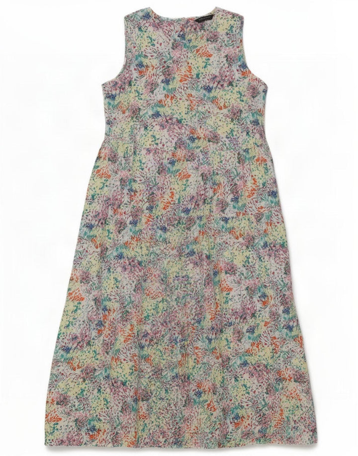 Vestido maxi feminino Marks & Spencer UK 14 grande floral multicolorido