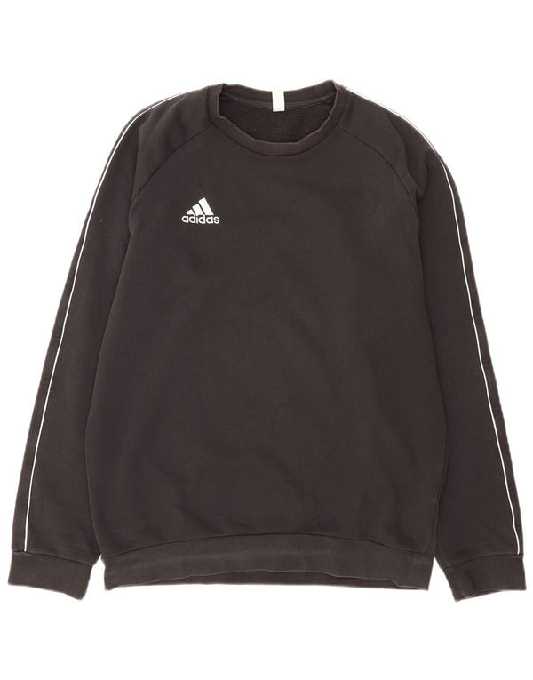 Adidas Mens Moletom Jumper Médio Algodão Preto