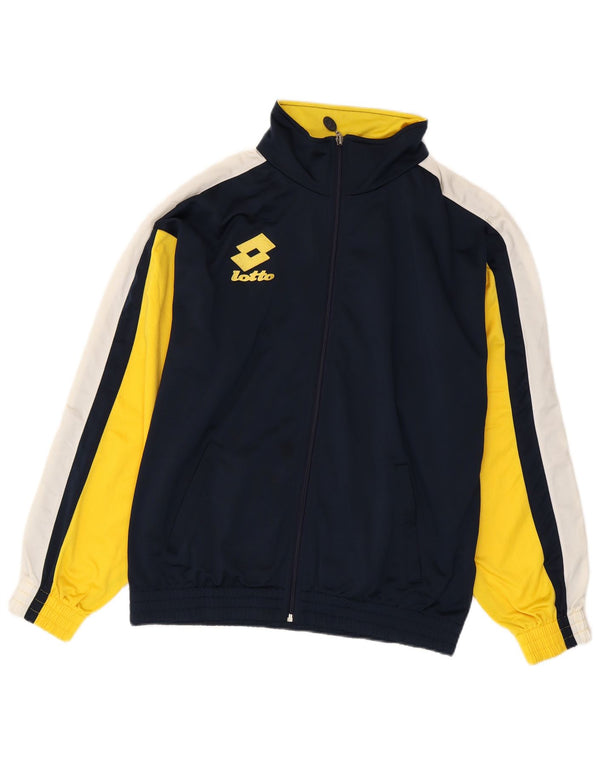 Lotto Mens Graphic Tracksuit Top Jacket Médio Azul Marinho Colorblock