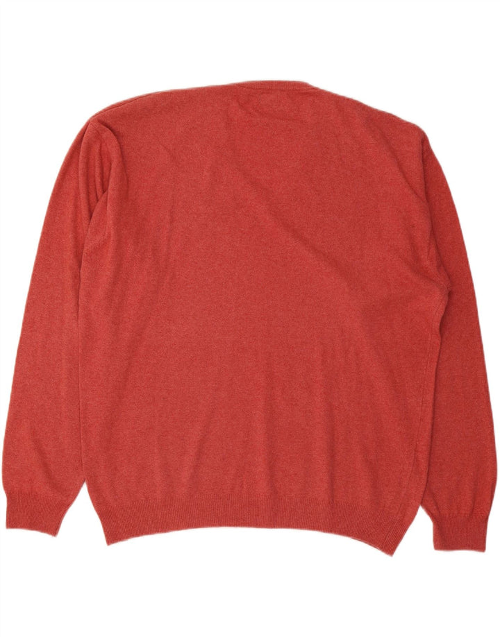 CP Suéter masculino com decote em V da COMPANY 2XL algodão vermelho