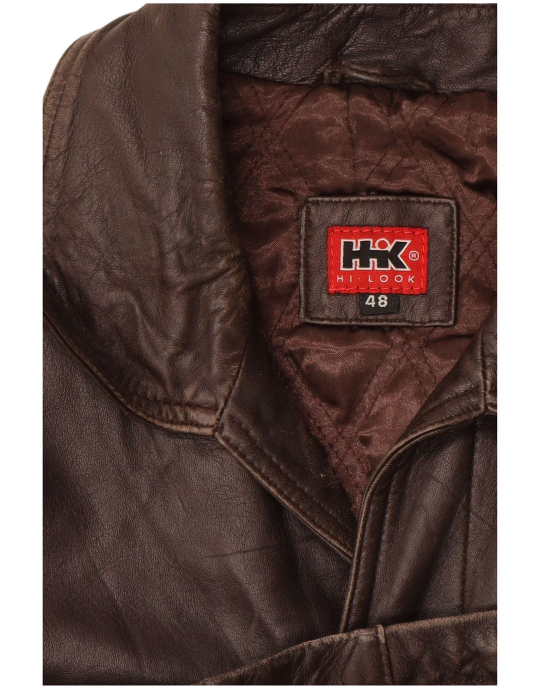 Jaqueta de couro masculina vintage EU 48 couro marrom médio