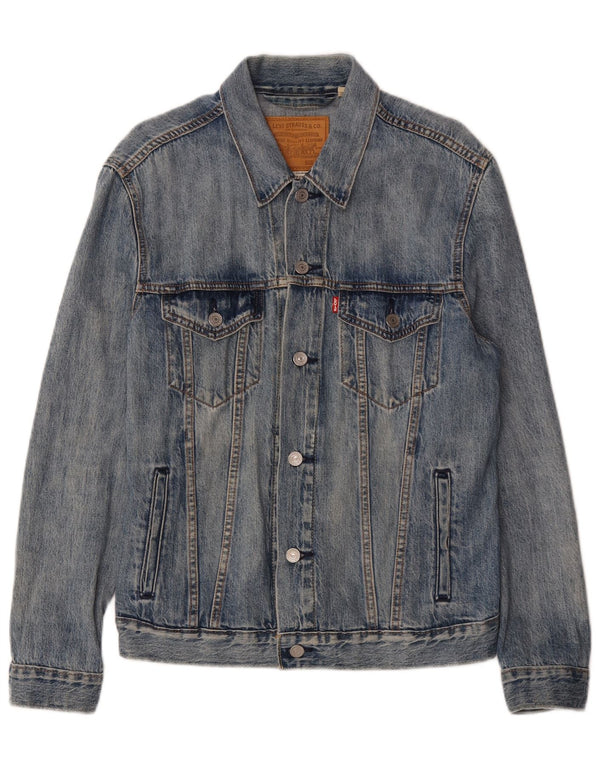Jaqueta jeans masculina Levi's UK 38 algodão azul médio