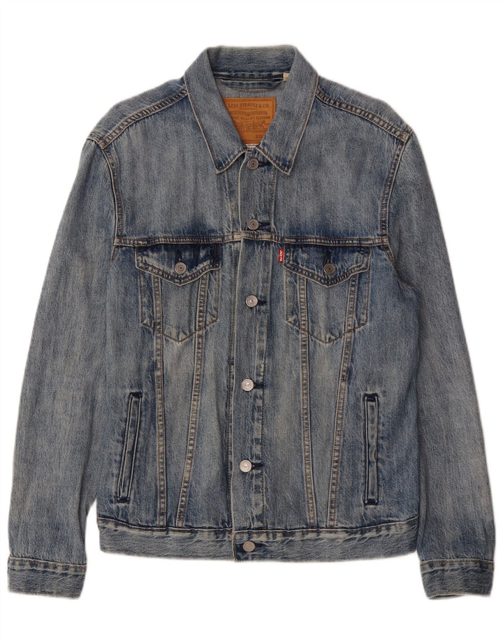 Jaqueta jeans masculina Levi's UK 38 algodão azul médio