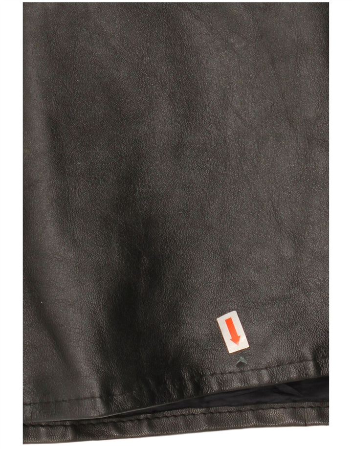 Colete de couro masculino VINTAGE UK 40 grande preto