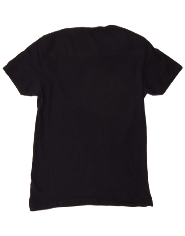 Camiseta masculina French Connection Top médio algodão azul marinho