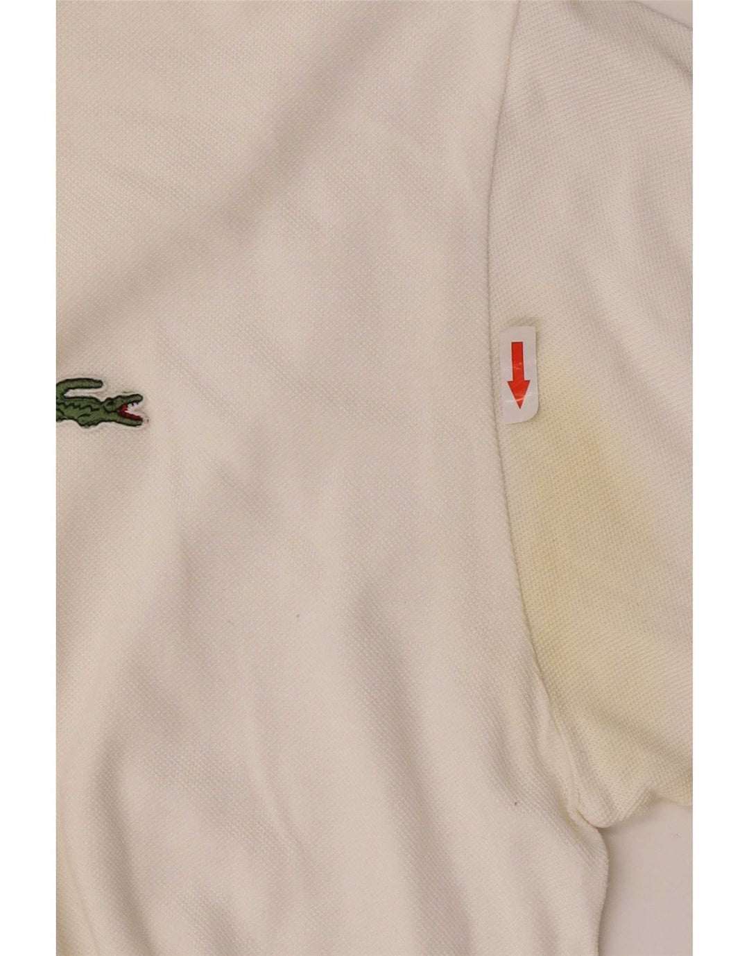 Camisa polo masculina Lacoste tamanho 5 grande algodão branco