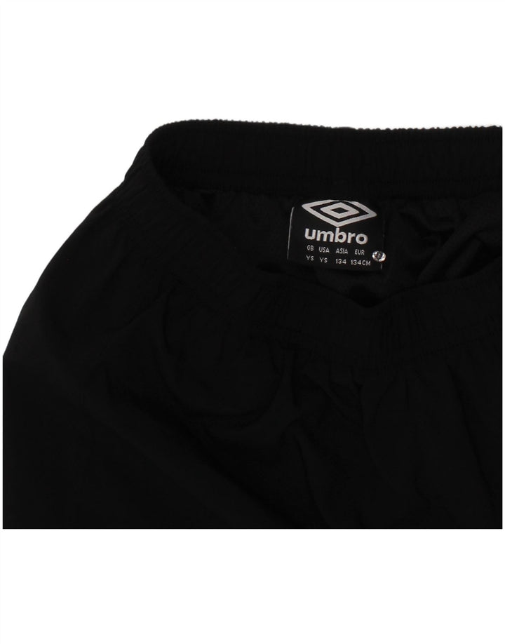 Shorts esportivos UMBRO para meninos 8-9 anos poliéster preto
