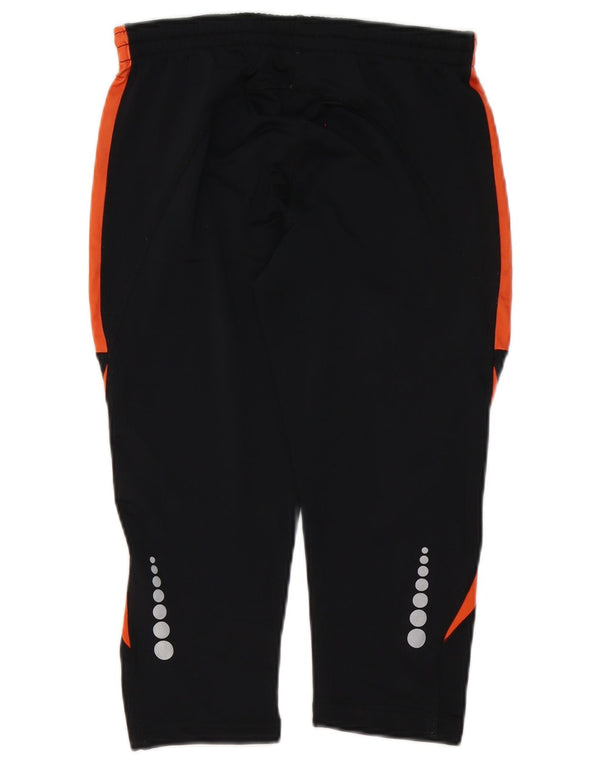 Bermuda esportiva feminina Asics UK 14 grande preto colorblock poliéster