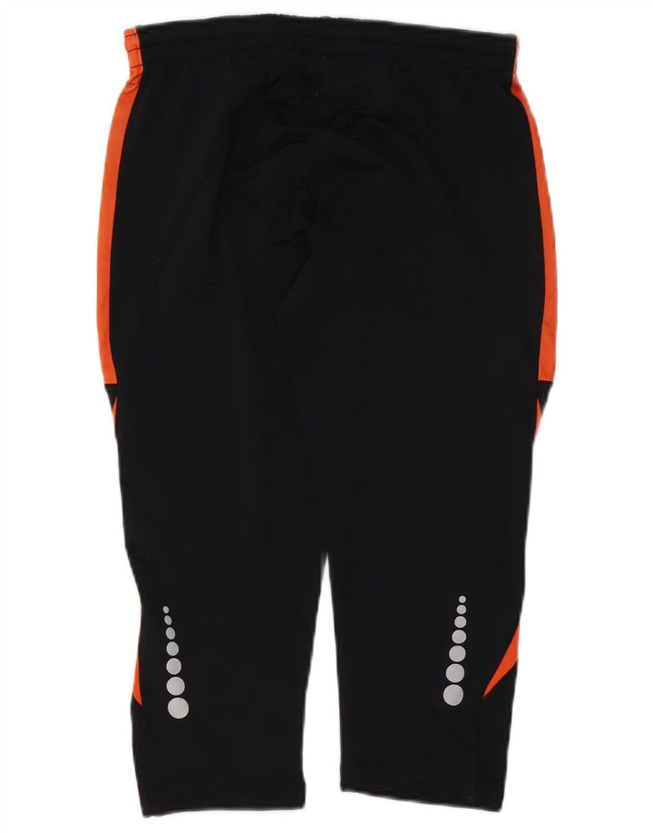 Bermuda esportiva feminina Asics UK 14 grande preto colorblock poliéster