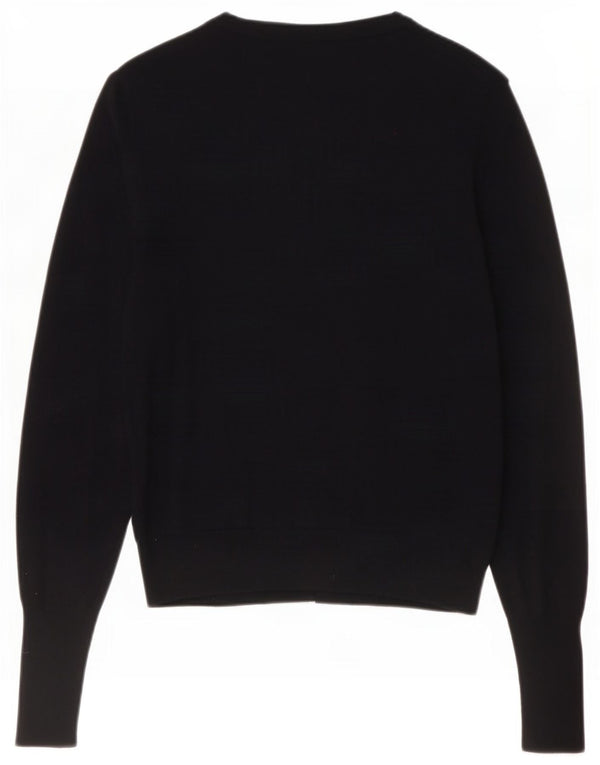 Suéter cardigã feminino Marks & Spencer Reino Unido 10 pequeno viscose preta