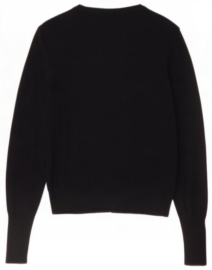 Suéter cardigã feminino Marks & Spencer Reino Unido 10 pequeno viscose preta