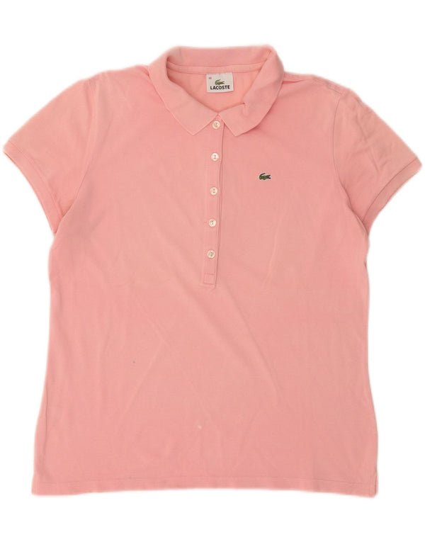 Camisa polo feminina Lacoste tamanho 48 XL algodão rosa