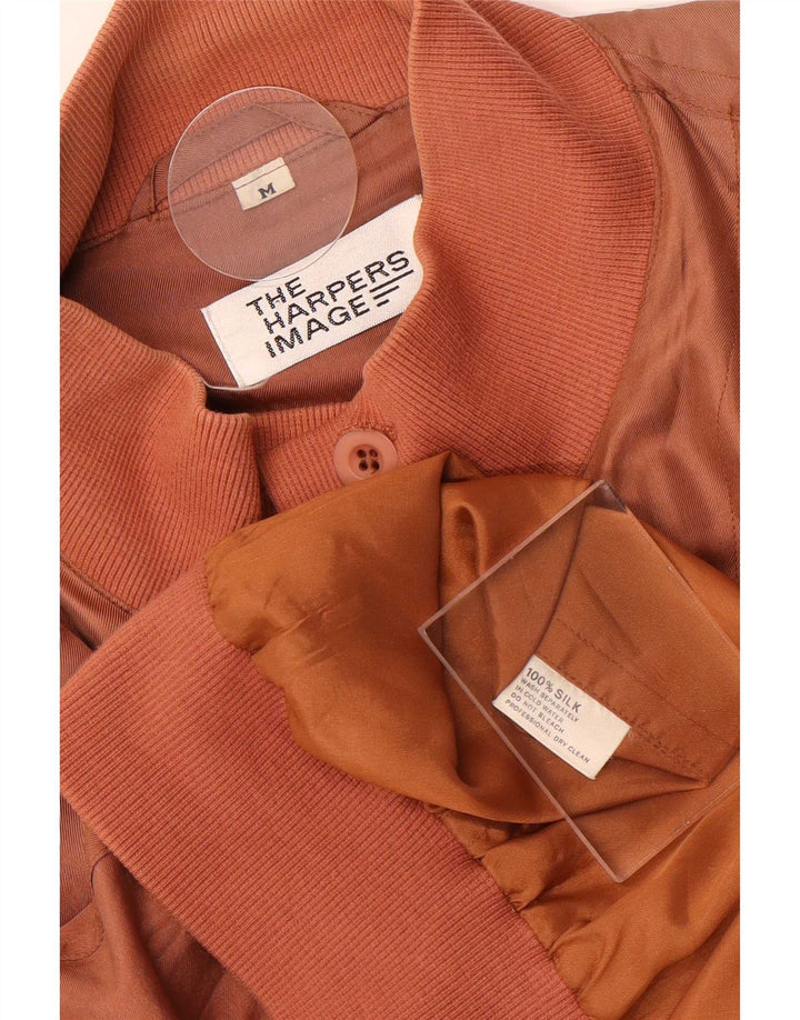 Jaqueta bomber masculina vintage UK 38 seda rosa média