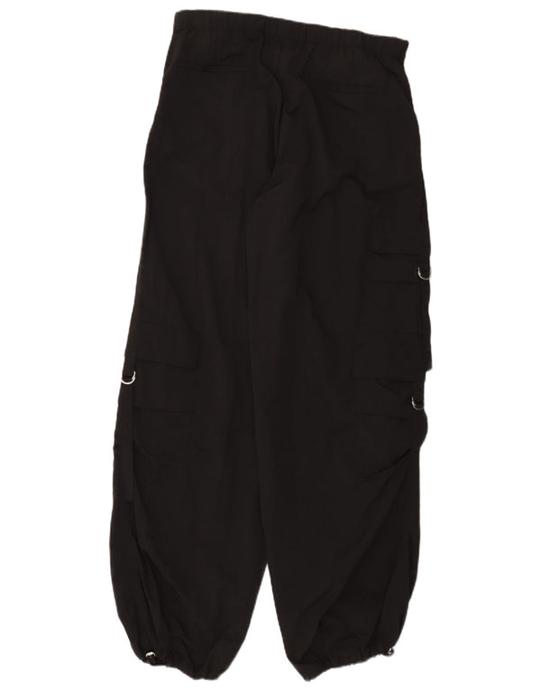 Calça cargo feminina Zara Loose Fit médio W30 L31 preta poliamida