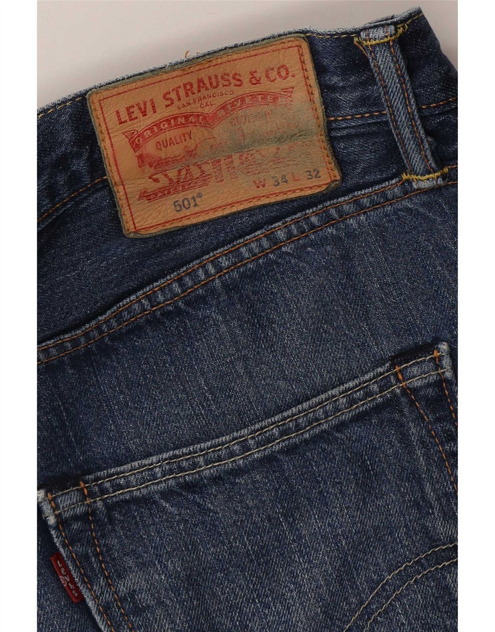 Jeans Levis 501 Straight Masculino W34 L32 Azul