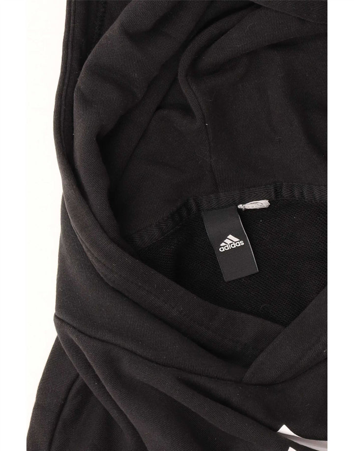 Adidas Mens Graphic Hoodie Jumper Pequeno Preto