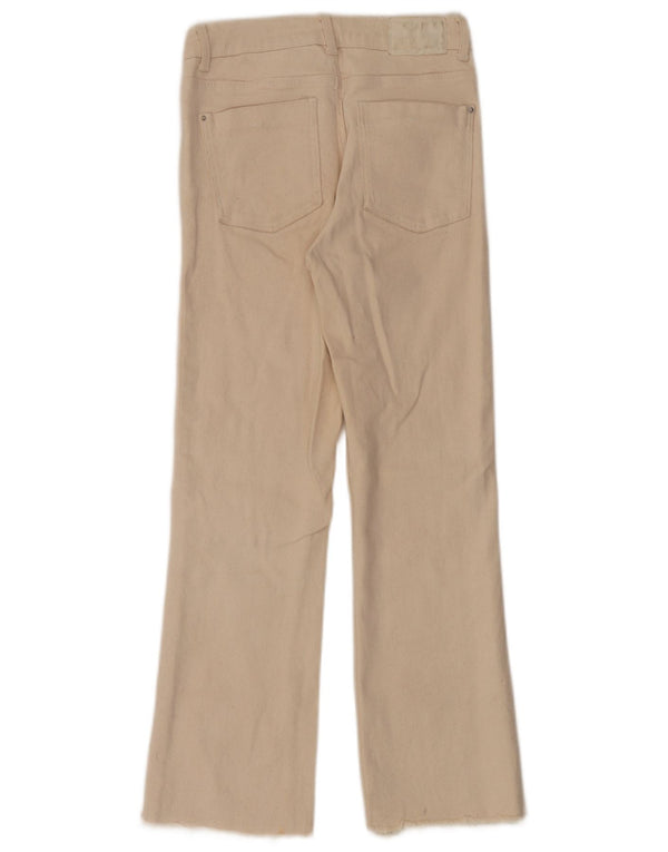Zara Womens Bootcut Jeans EU 34 2XS W24 L26 Beige Cotton