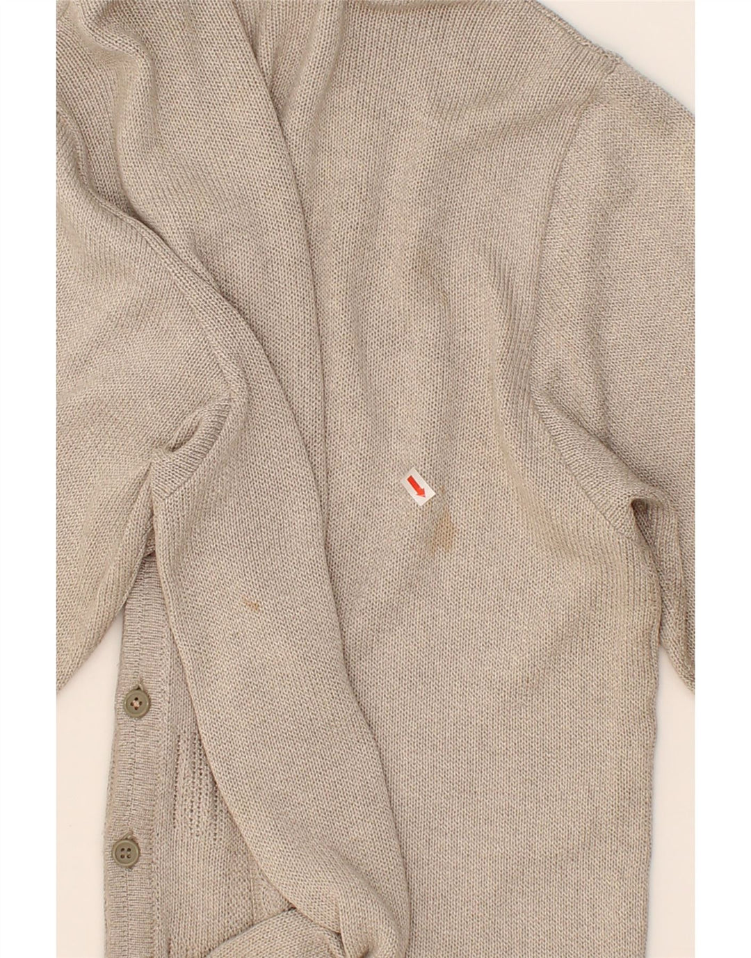 VINTAGE Womens Cardigan Sweater IT 50 XL Beige Cotton Vintage Vintage and Second-Hand Vintage from Messina Hembry 
