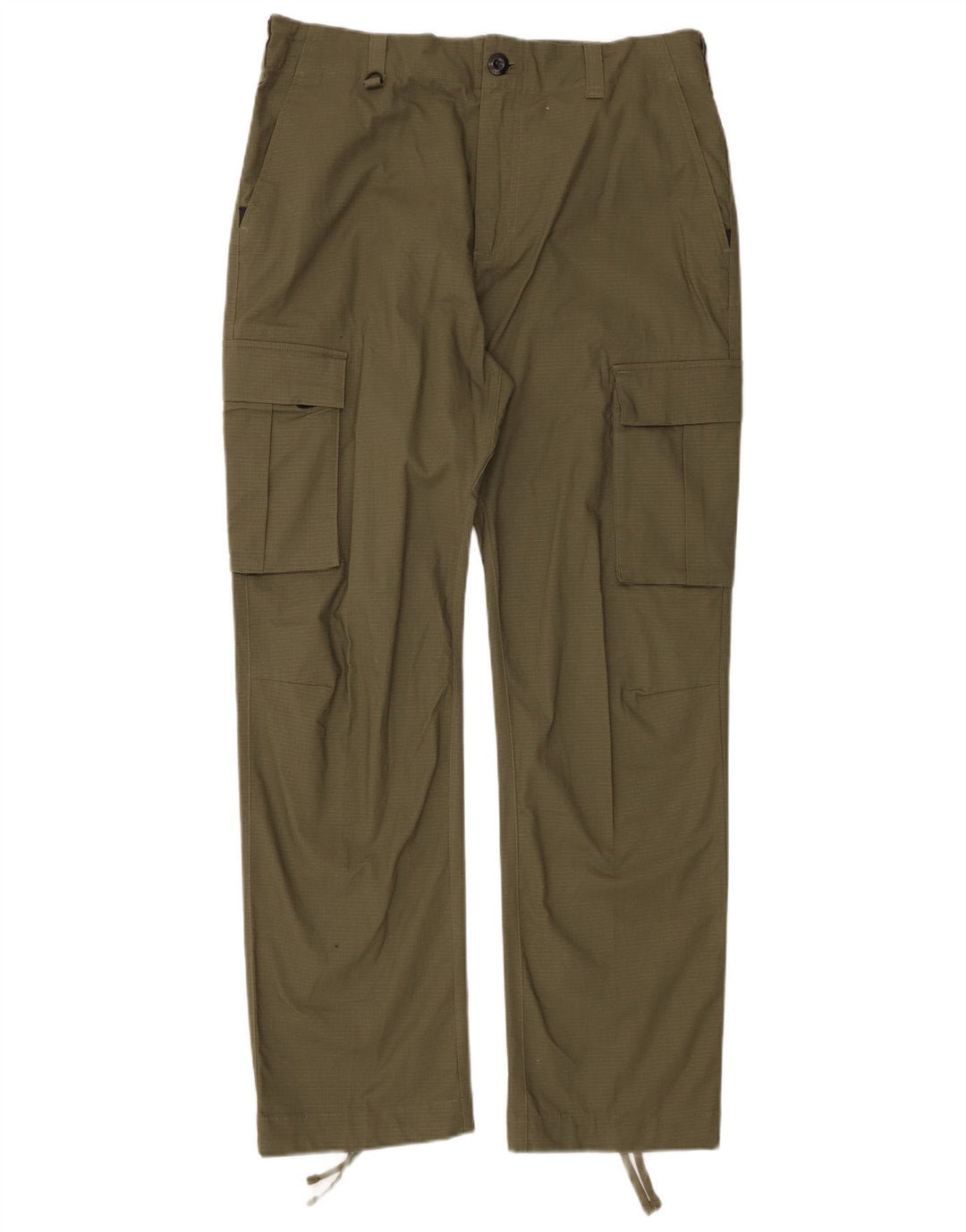 Calça cargo masculina Nike Straight W32 L30 cáqui xadrez algodão
