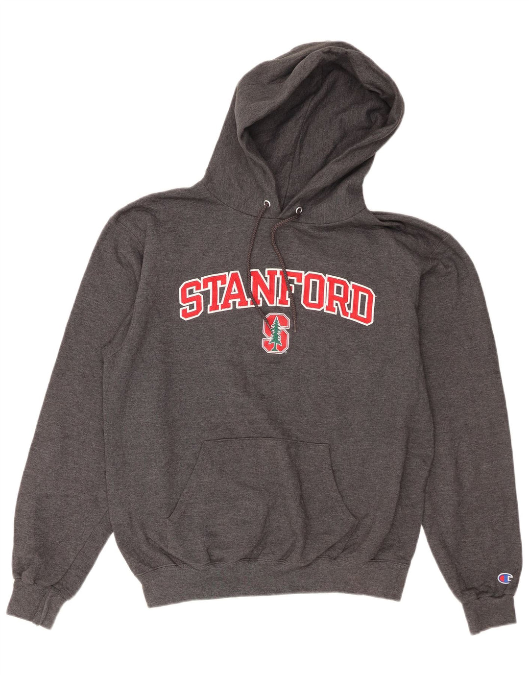 Jumper masculino com capuz gráfico Stanford da Champion, algodão cinza médio