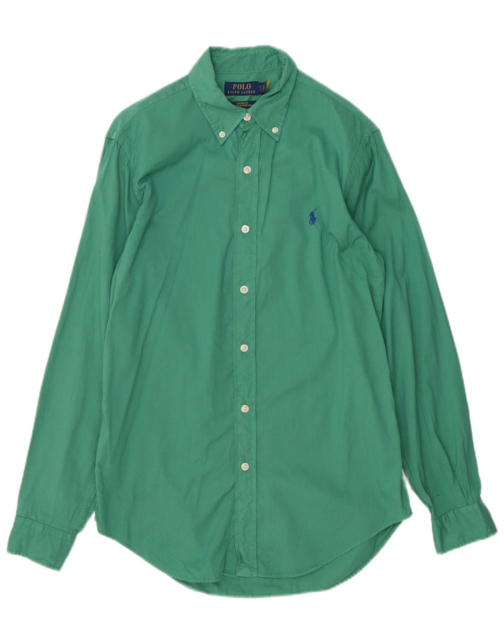 Polo Ralph Lauren Mens Custom Fit Camisa Pequena Algodão Verde