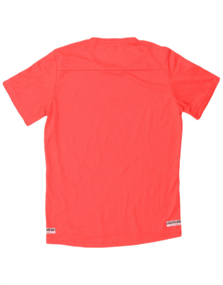 ADIDAS Mens Climalite Graphic T-Shirt Top Pequeno Poliéster Vermelho