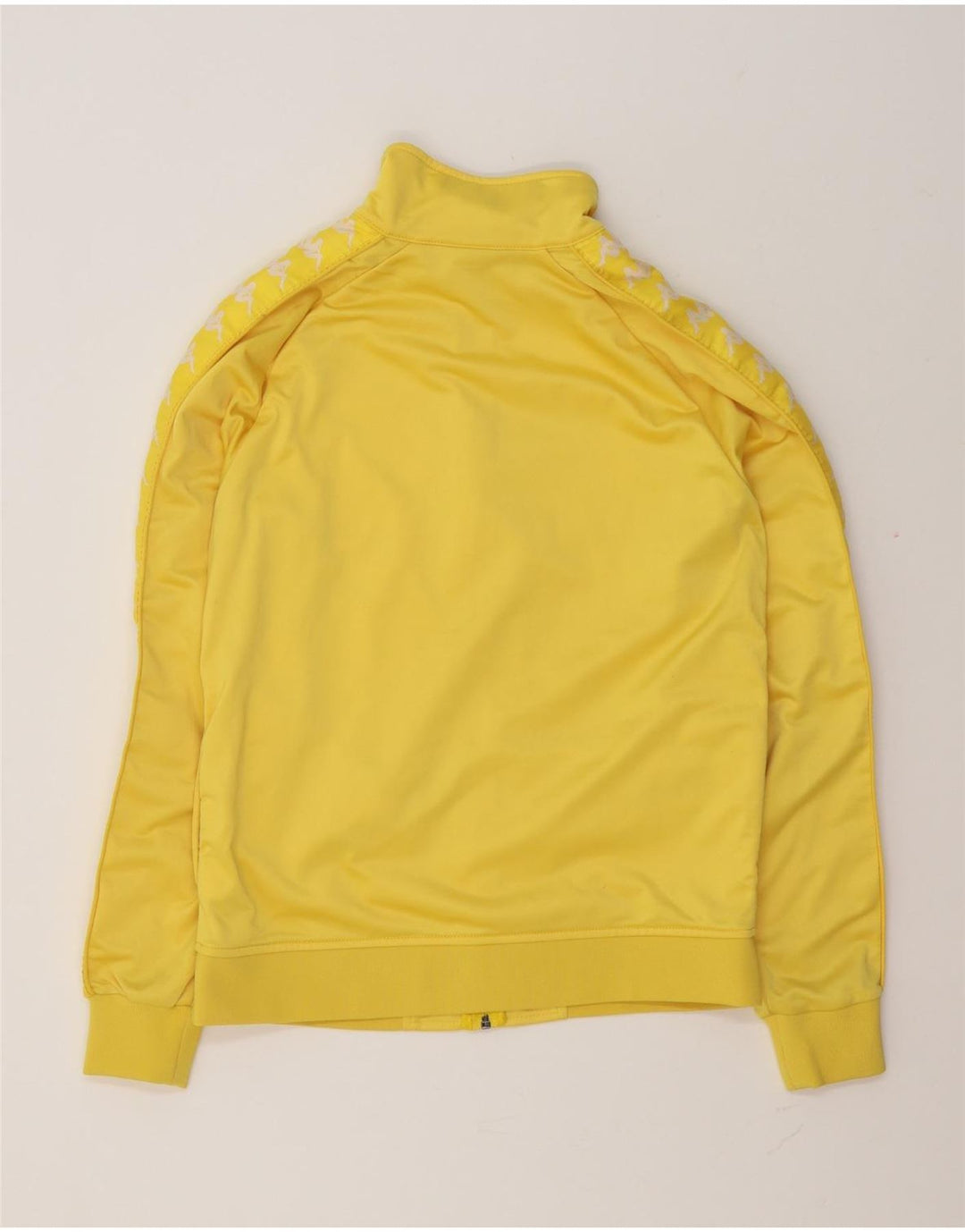 Kappa Mens Graphic Tracksuit Top Jaqueta Poliéster Amarelo Médio
