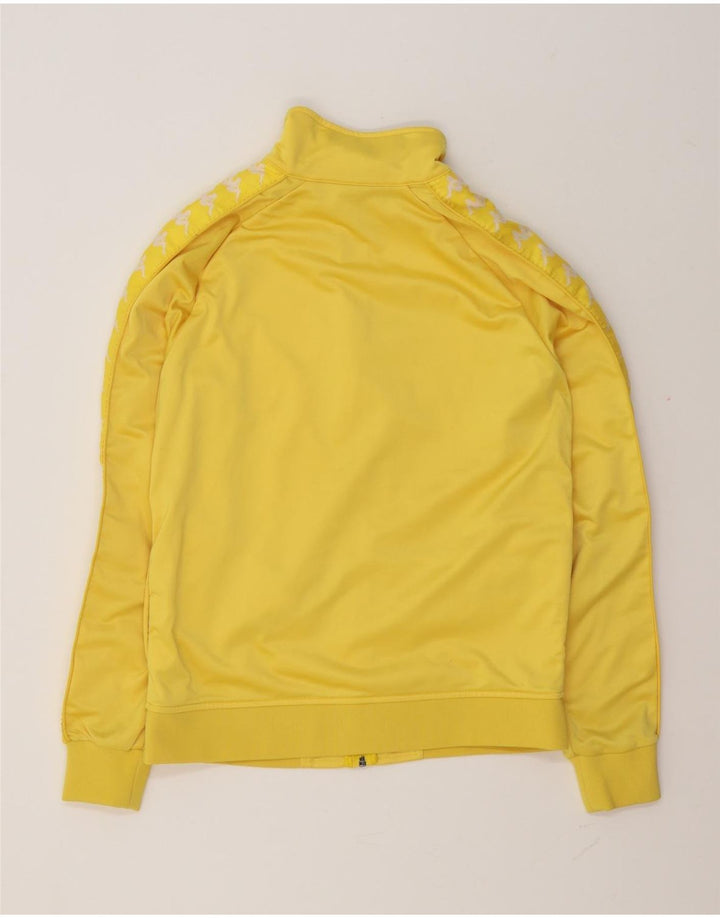 Kappa Mens Graphic Tracksuit Top Jaqueta Poliéster Amarelo Médio