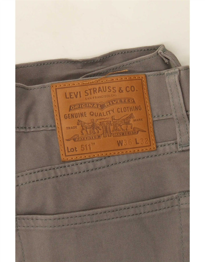 Calça Levi's Masculina 511 Slim Casual W36 L32 Cinza
