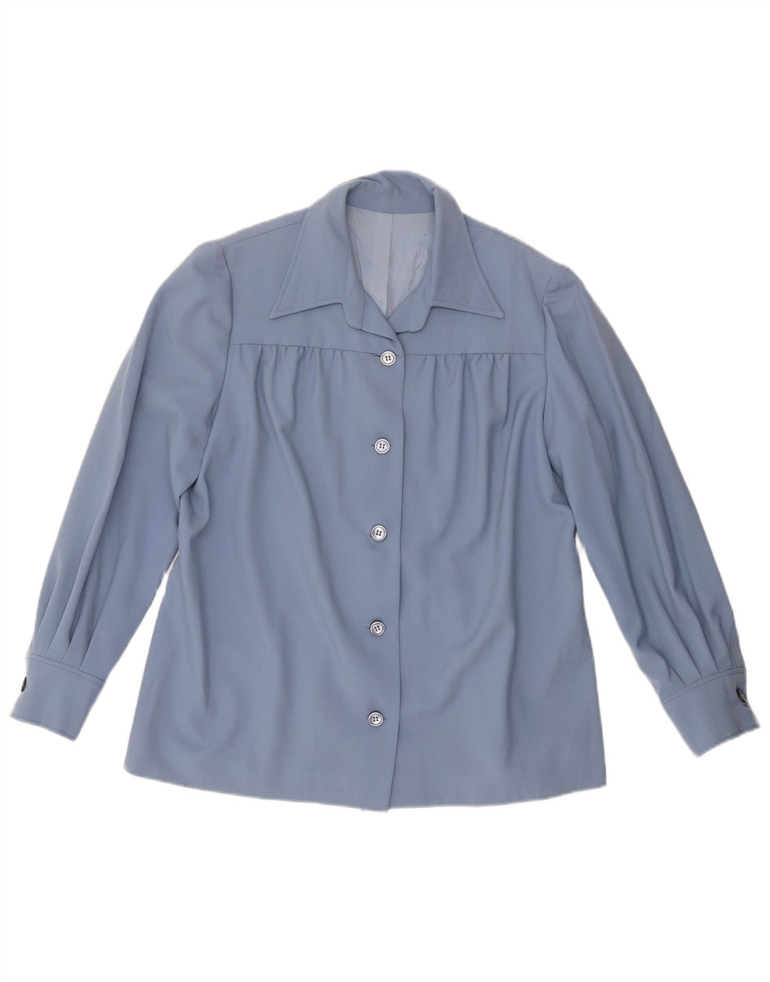 Camisa feminina VINTAGE UK 18 XL azul