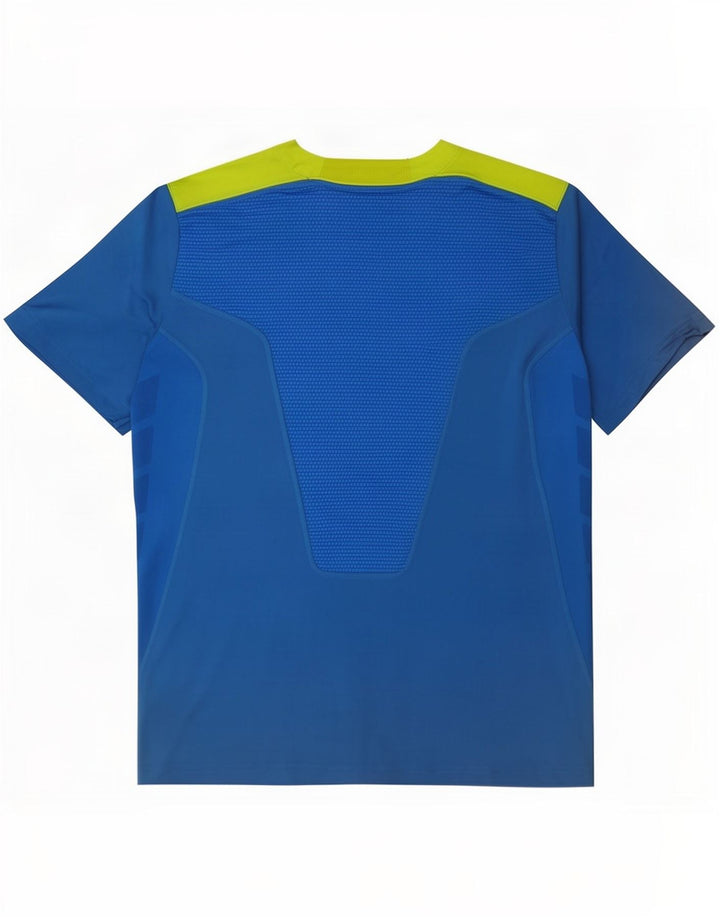 Adidas Masculino Climacool Camiseta Top Médio Azul Colourblock