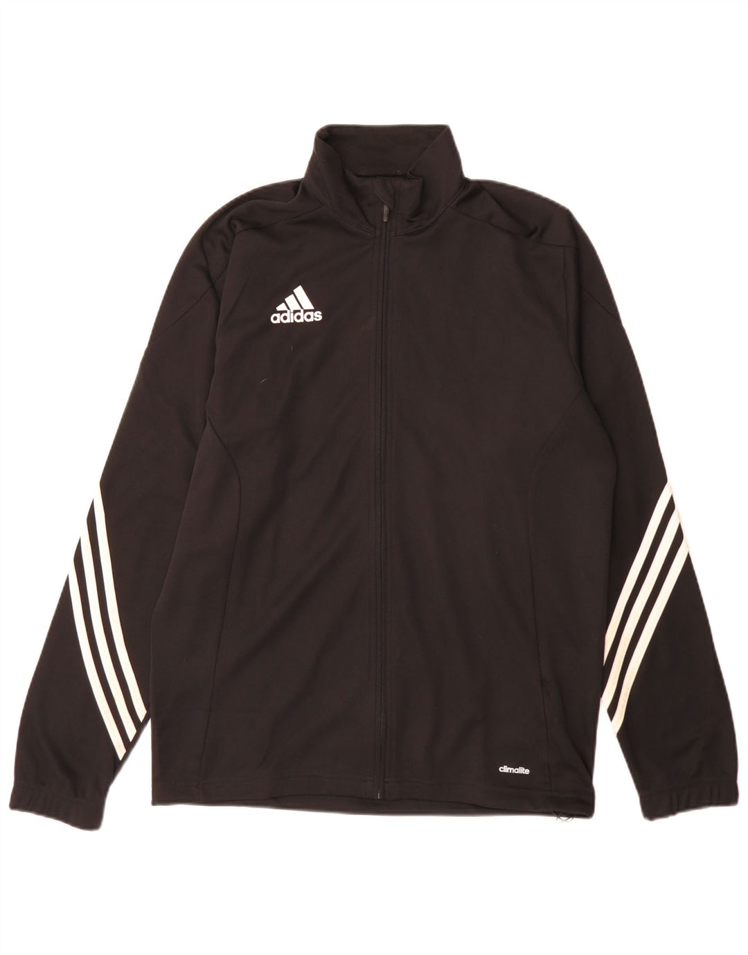 Adidas Mens Climalite Tracksuit Top Jacket Médio Preto Poliéster