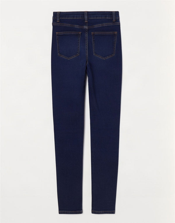 Jeans skinny de cintura alta feminino Ted Baker W26 L26 algodão azul