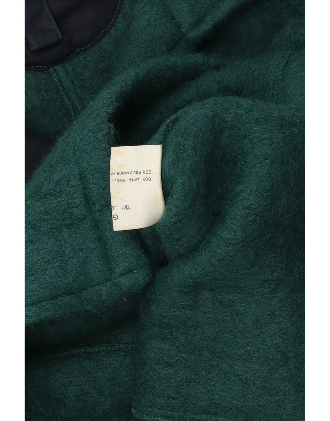 Jaqueta feminina vintage UK 14 lã verde média clássica