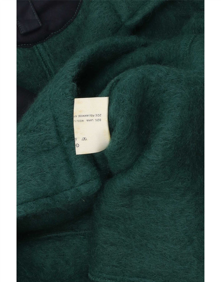 Jaqueta feminina vintage UK 14 lã verde média clássica