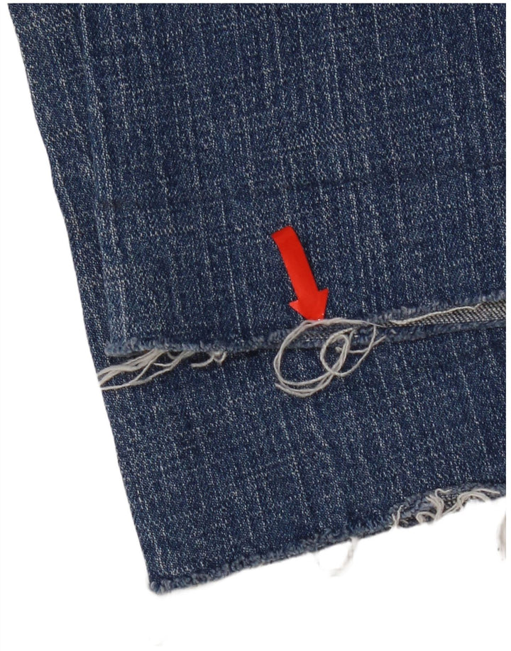 Jeans reto feminino Levi's US 12 grande W30 L29 algodão azul