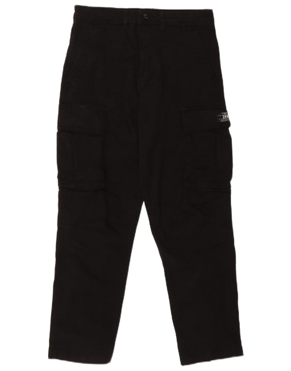 Calça cargo reta masculina Zara EU 40 médio W31 L29 algodão preto