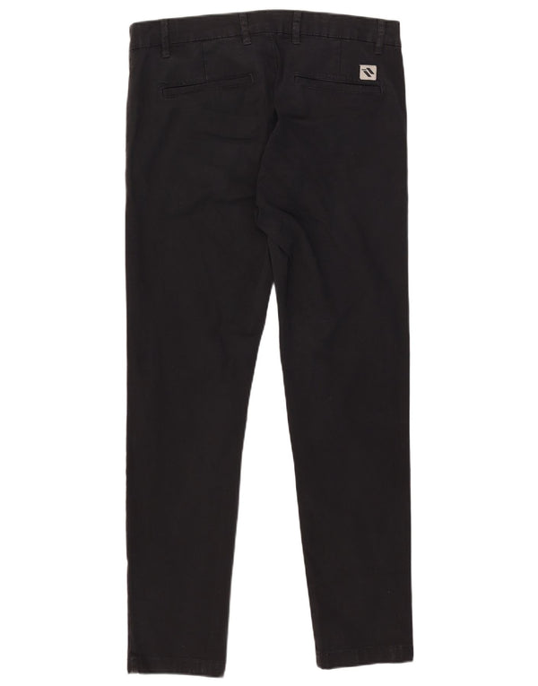 Zara Mens Slim Chino Calças EU 42 Grande W32 L30 Preto