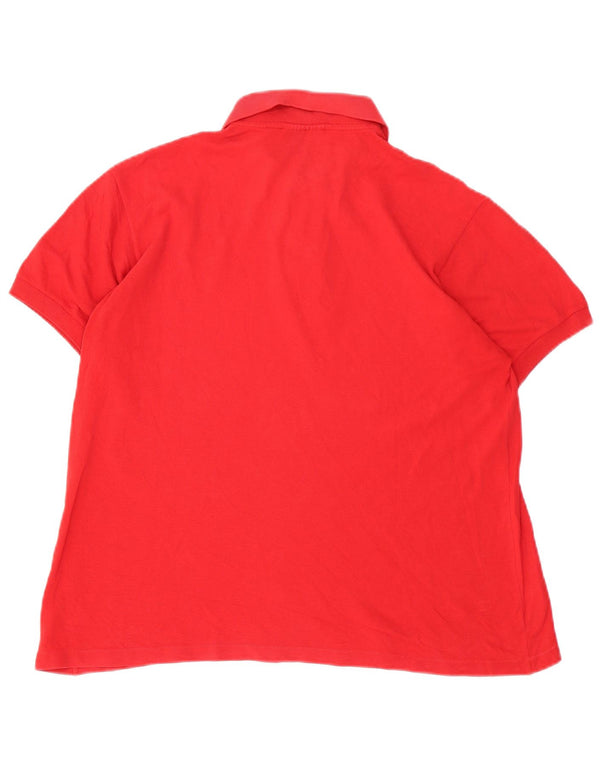 Camisa polo masculina Lacoste tamanho 5 grande algodão vermelho
